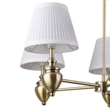 Pagazzi Giona Antique Brass White Semi Flush 5 Light