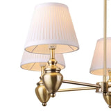 Pagazzi Giona Antique Brass White Semi Flush 5 Light