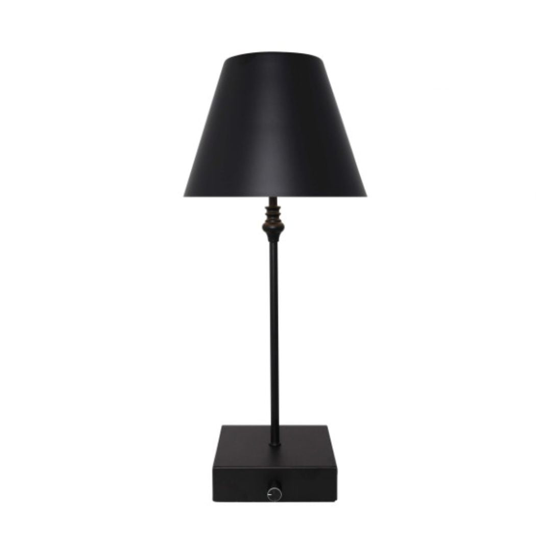 Pagazzi Lustre Black LED Rechargeable Table Lamp