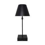 Pagazzi Lustre Black LED Rechargeable Table Lamp
