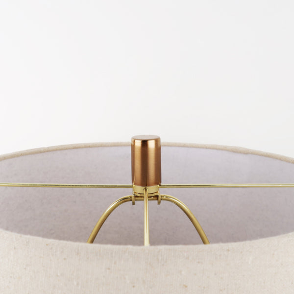 Pagazzi Lia Antique Brass Smoked Glass Table Lamp