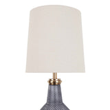 Pagazzi Lia Antique Brass Smoked Glass Table Lamp