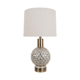 Pagazzi Ona Antique Brass Textured Glass Table Lamp