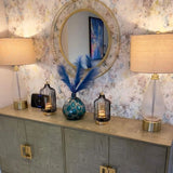 Pagazzi Virginia Antique Brass Textured Glass Table Lamp