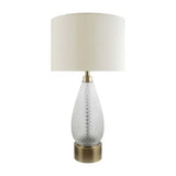 Pagazzi Virginia Antique Brass Textured Glass Table Lamp