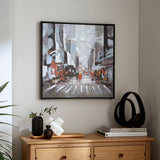 Pagazzi City Limits Grey Hand-Painted Canvas
