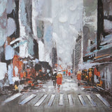 Pagazzi City Limits Grey Hand-Painted Canvas