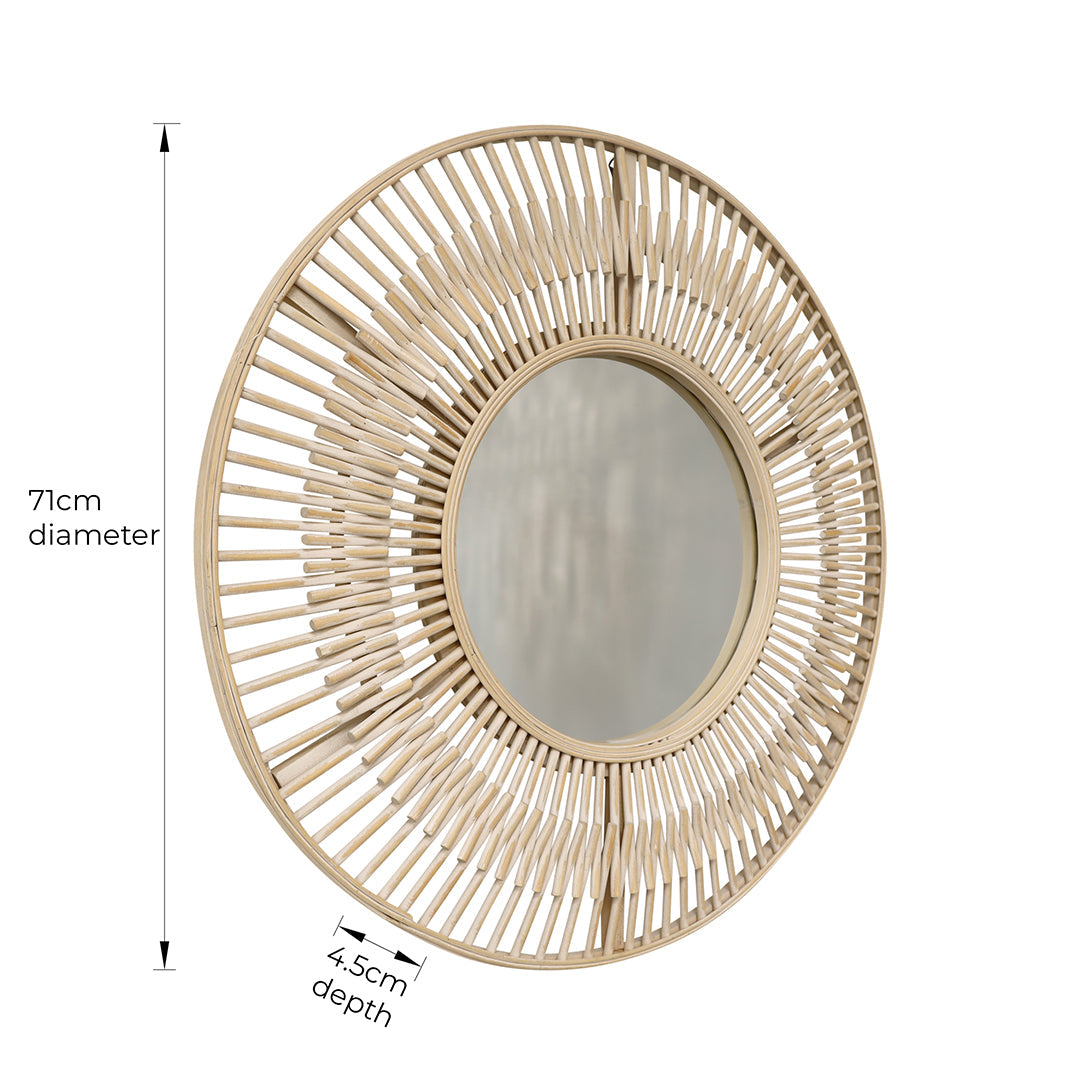 Pagazzi Koppla Round Bamboo Mirror