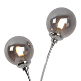 Pagazzi Bungo 2 Light Polished Chrome Smoked Glass Table Lamp