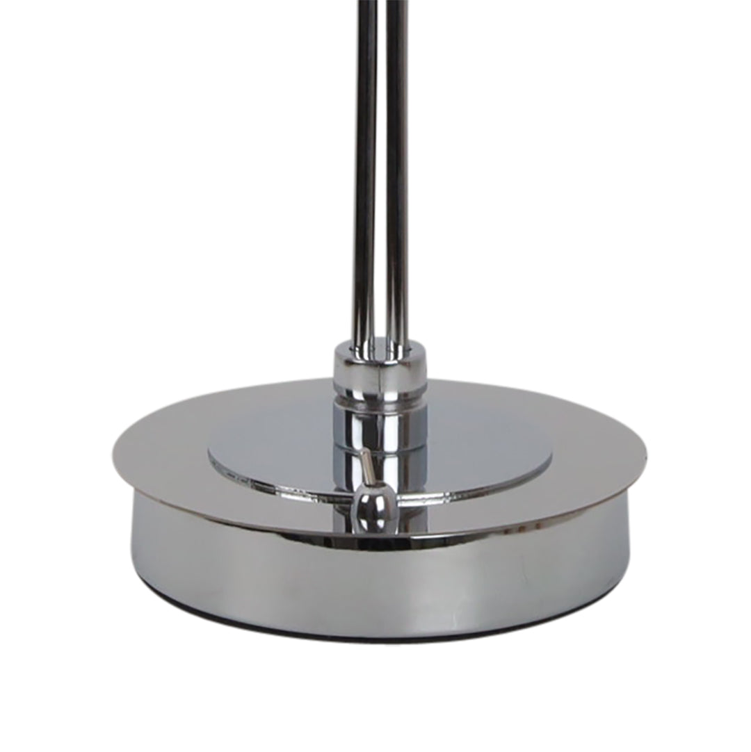 Pagazzi Bungo 2 Light Polished Chrome Smoked Glass Table Lamp