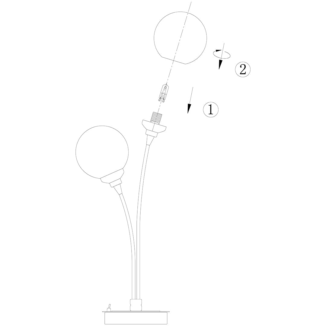 Pagazzi Bungo 2 Light Polished Chrome Smoked Glass Table Lamp