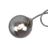 Pagazzi Bungo 3 Light Polished Chrome Smoked Glass Ceiling Light