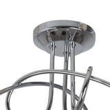 Pagazzi Bungo 3 Light Polished Chrome Smoked Glass Ceiling Light