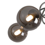 Pagazzi Bungo 5 Light Polished Chrome Smoked Glass Ceiling Light