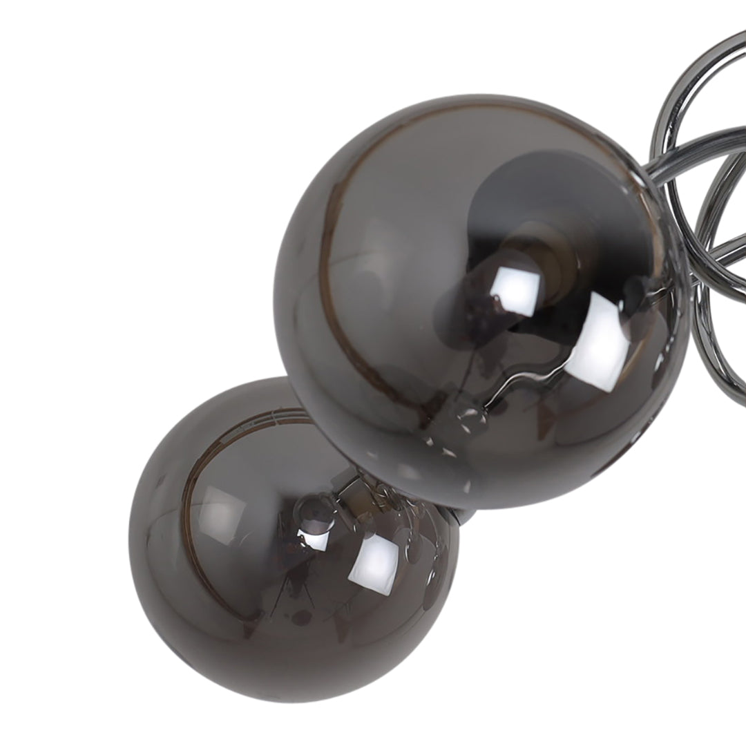 Pagazzi Bungo 5 Light Polished Chrome Smoked Glass Ceiling Light