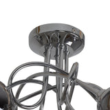 Pagazzi Bungo 5 Light Polished Chrome Smoked Glass Ceiling Light
