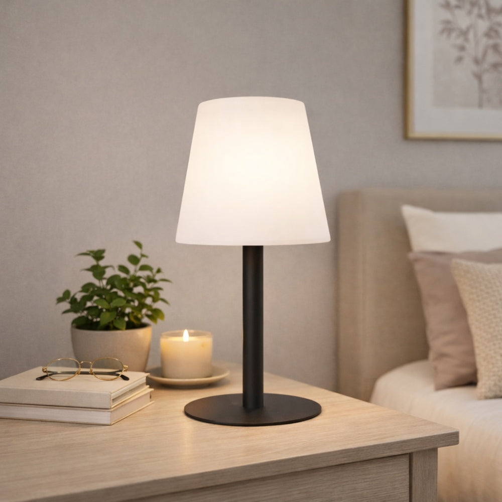 Pagazzi Preston Black LED Rechargeable Table Lamp
