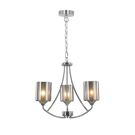 Pagazzi Ashton 3 Light Polished Chrome Chandelier Ceiling Light