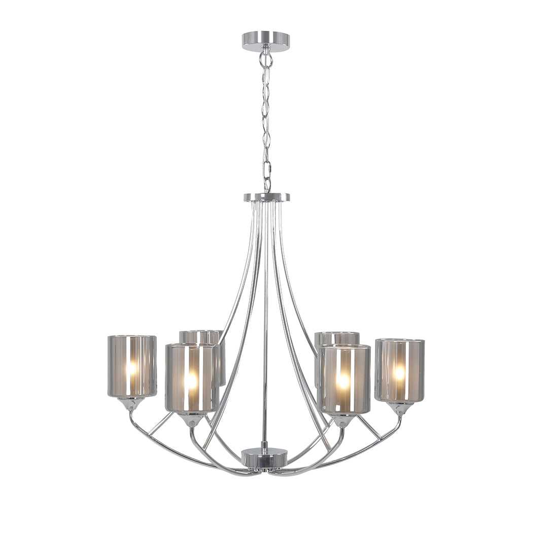 Pagazzi Ashton 6 Light Polished Chrome Chandelier Ceiling Light