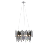 Pagazzi Onega 3 Light Chrome Smoked Glass Pendant Ceiling Light