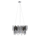 Pagazzi Onega 3 Light Chrome Smoked Glass Pendant Ceiling Light
