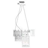 Pagazzi Onega 3 Light Chrome Smoked Glass Pendant Ceiling Light