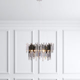 Pagazzi Onega 3 Light Chrome Smoked Glass Pendant Ceiling Light