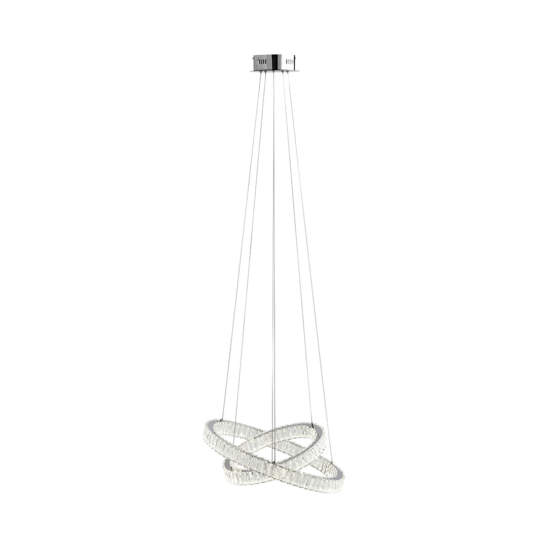 Pagazzi Ausilia Polished Chrome Crystal LED Pendant Ceiling Light