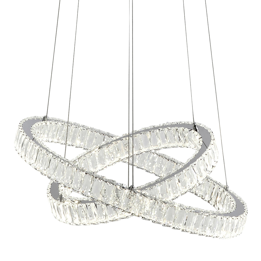 Pagazzi Ausilia Polished Chrome Crystal LED Pendant Ceiling Light