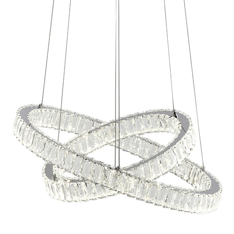 Pagazzi Ausilia Polished Chrome Crystal LED Pendant Ceiling Light