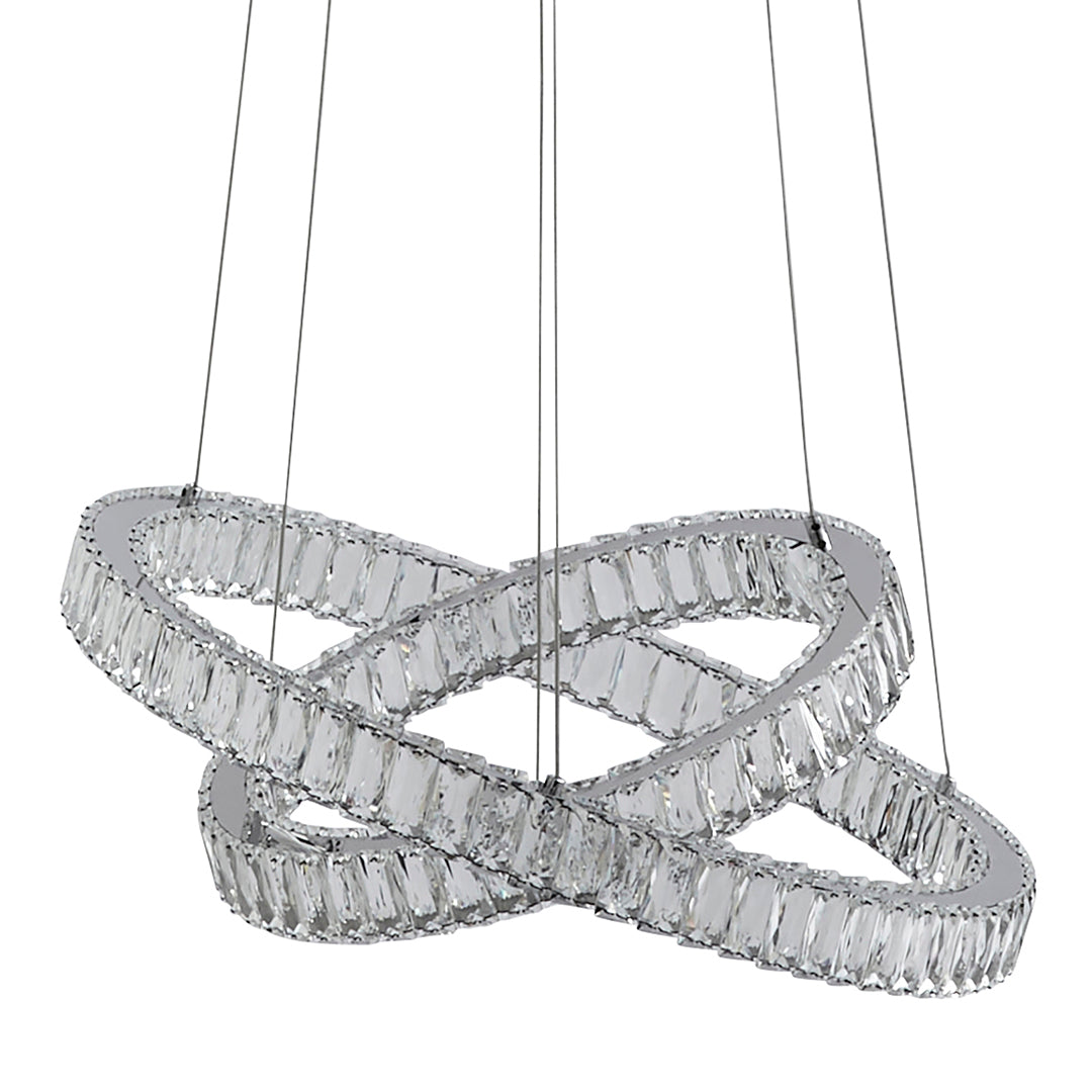 Pagazzi Ausilia Polished Chrome Crystal LED Pendant Ceiling Light