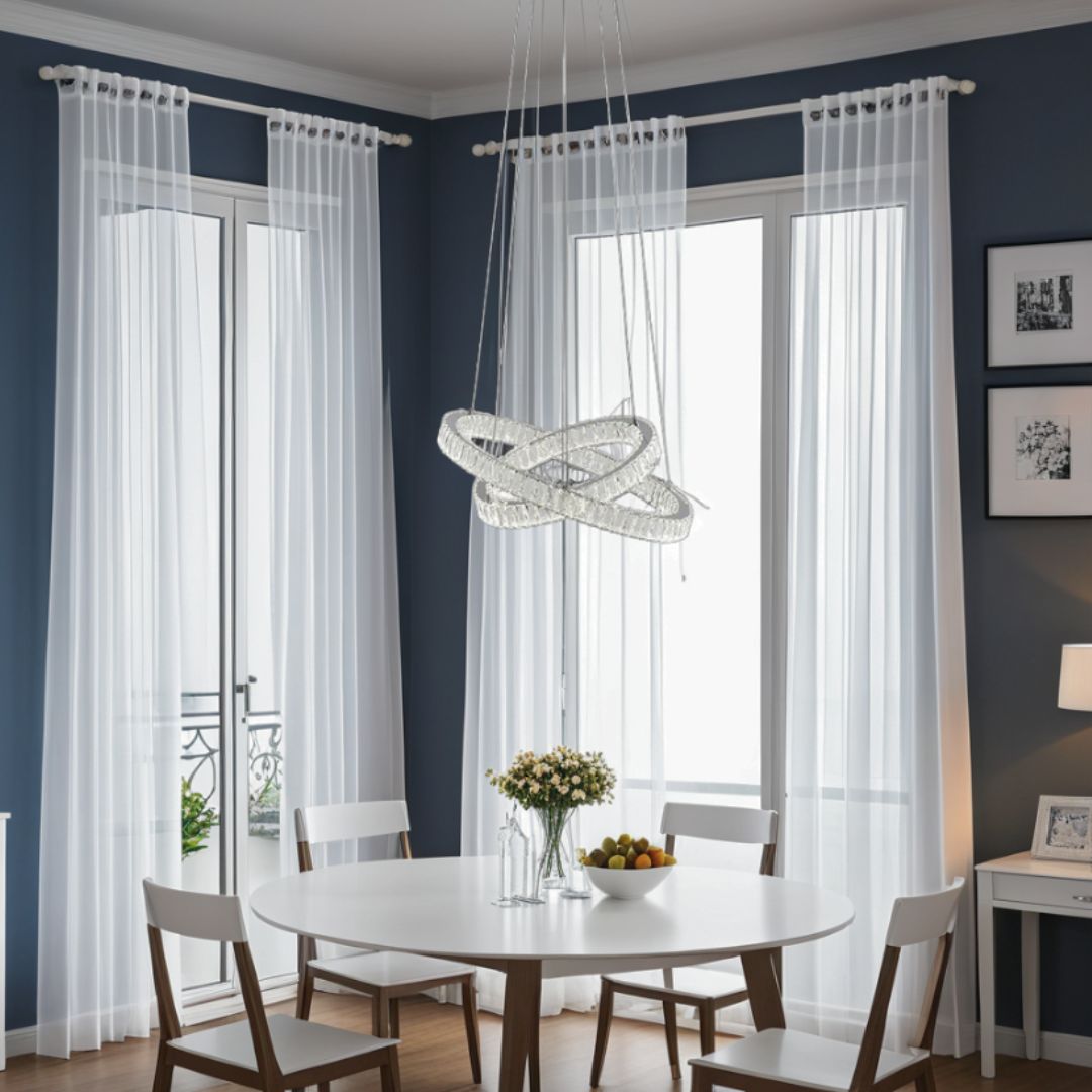 Pagazzi Ausilia Polished Chrome Crystal LED Pendant Ceiling Light