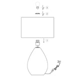 Pagazzi Waltham Smoked Glass Table Lamp
