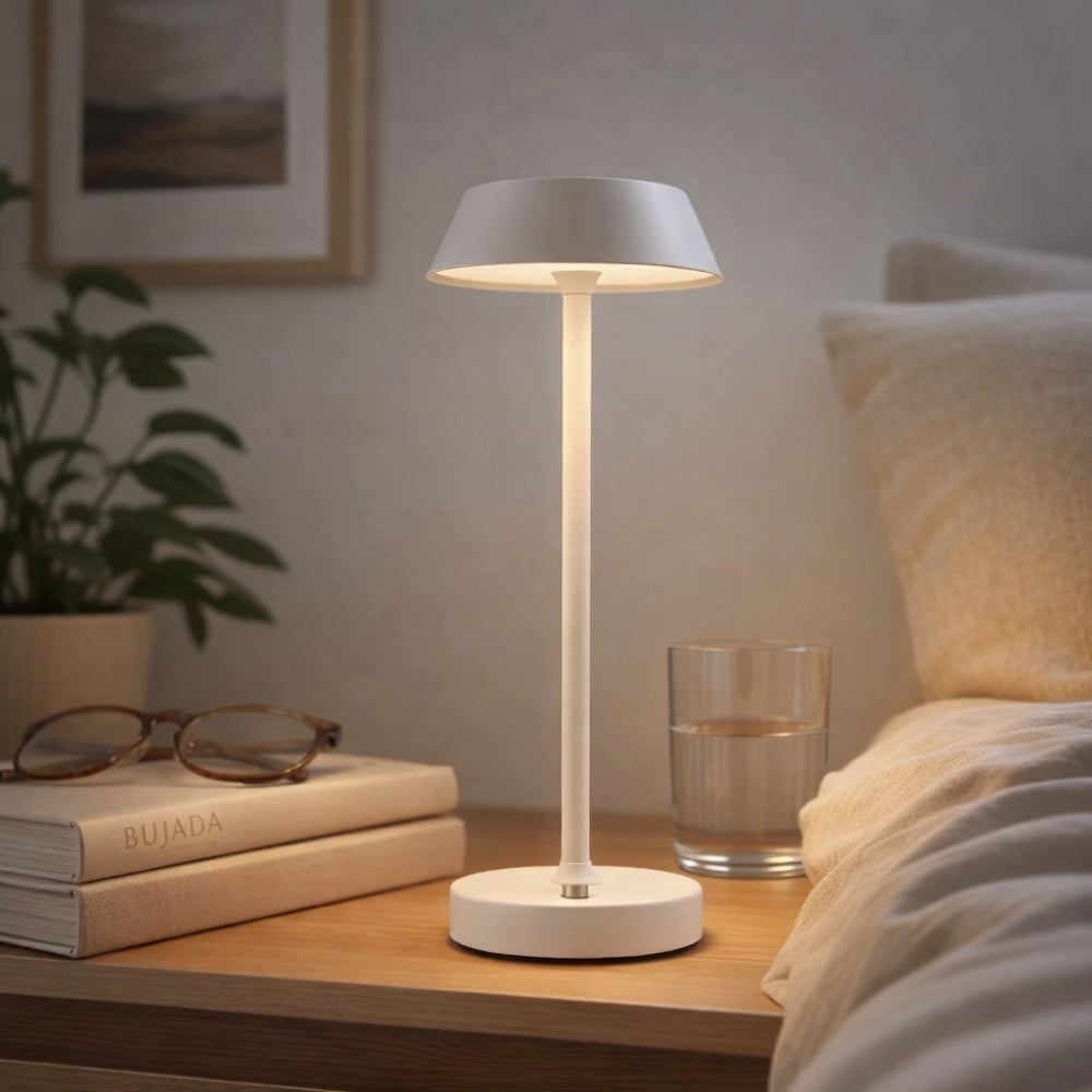 Pagazzi Energize White LED Rechargeable Desk Lamp with Touch Sensor