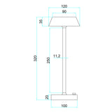 Pagazzi Energize Black LED Rechargeable Desk TableLamp with Touch Sensor