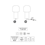 Pagazzi Tina Natural LED Rechargeable Table Lamp