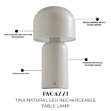 Pagazzi Tina Natural LED Rechargeable Table Lamp