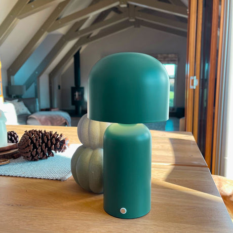 Pagazzi Tina Green LED Rechargeable Touch Table Lamp