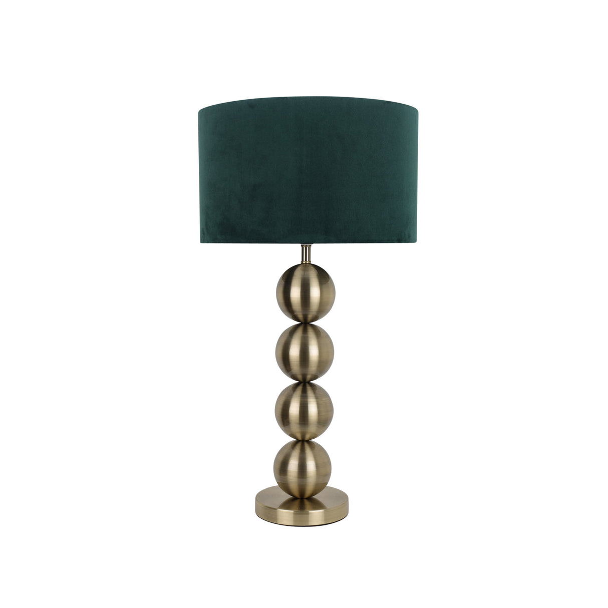 Pagazzi Aila Antique Brass Table Lamp with Green Shade