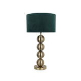 Pagazzi Aila Antique Brass Table Lamp with Green Shade