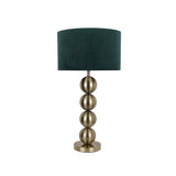 Pagazzi Aila Antique Brass Table Lamp with Green Shade