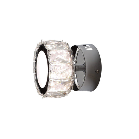 Pagazzi Dilan Polished Chrome Crystal LED Wall Light