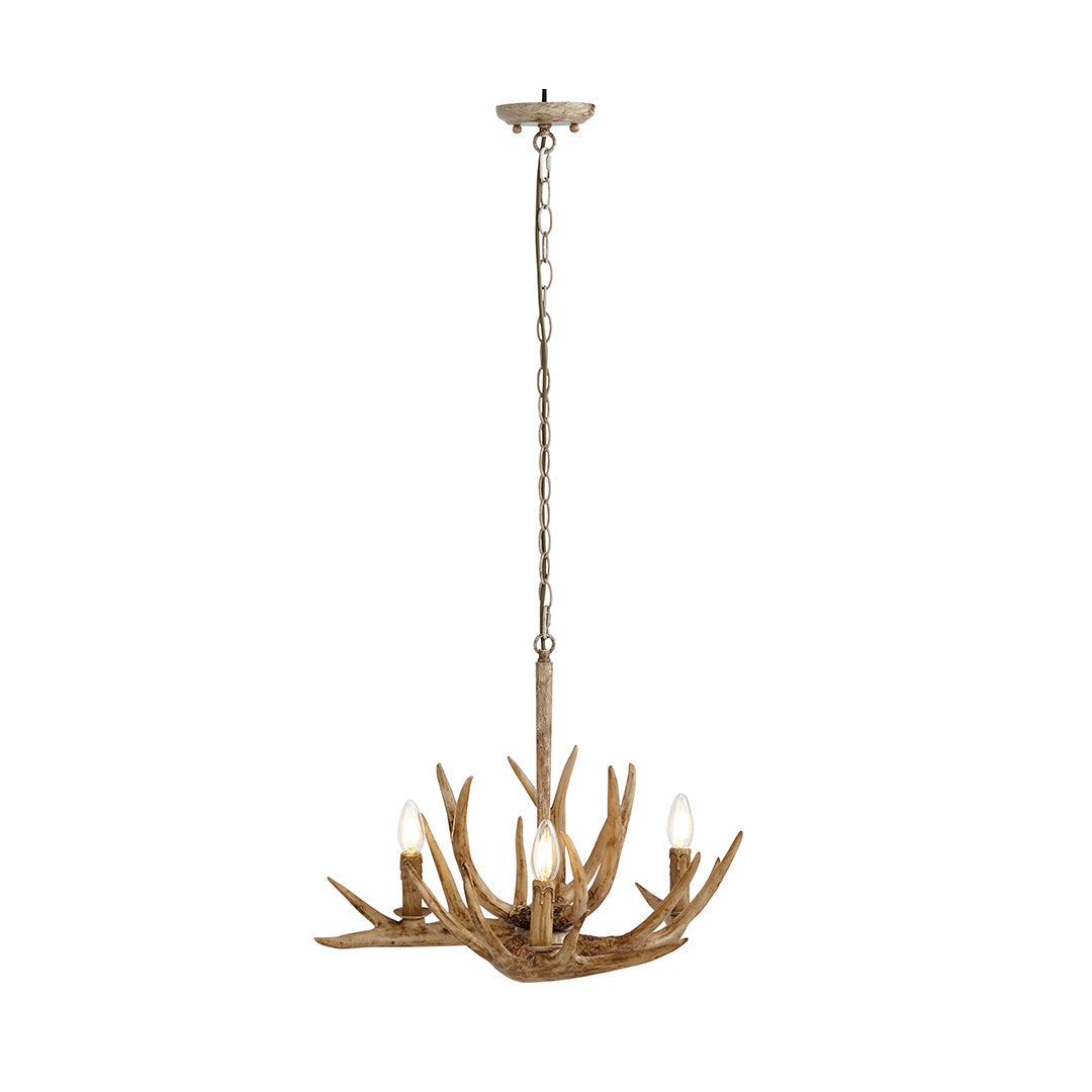 Pagazzi Lochranza 3 Light Rustic Antler Ceiling Light