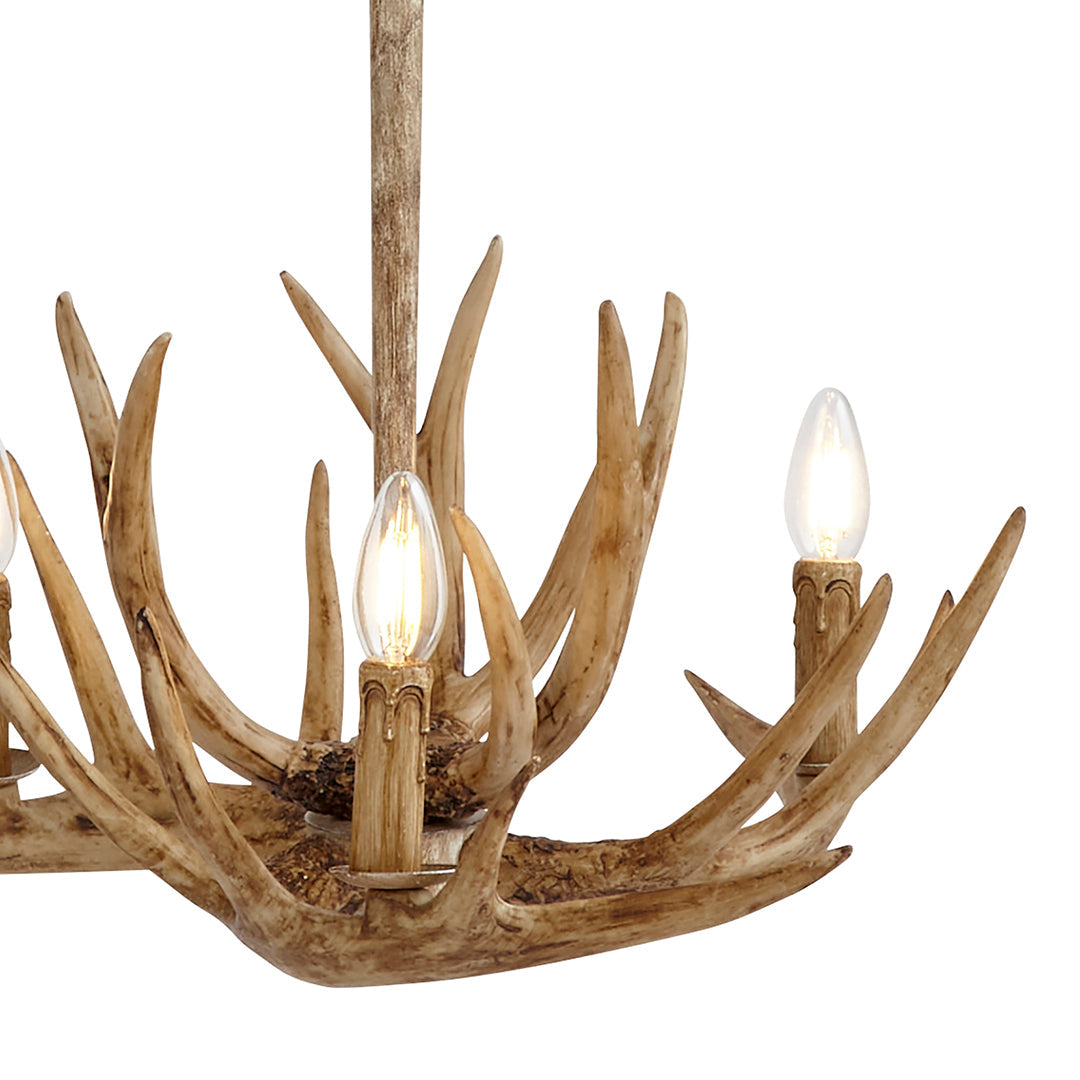 Pagazzi Lochranza 3 Light Rustic Antler Ceiling Light