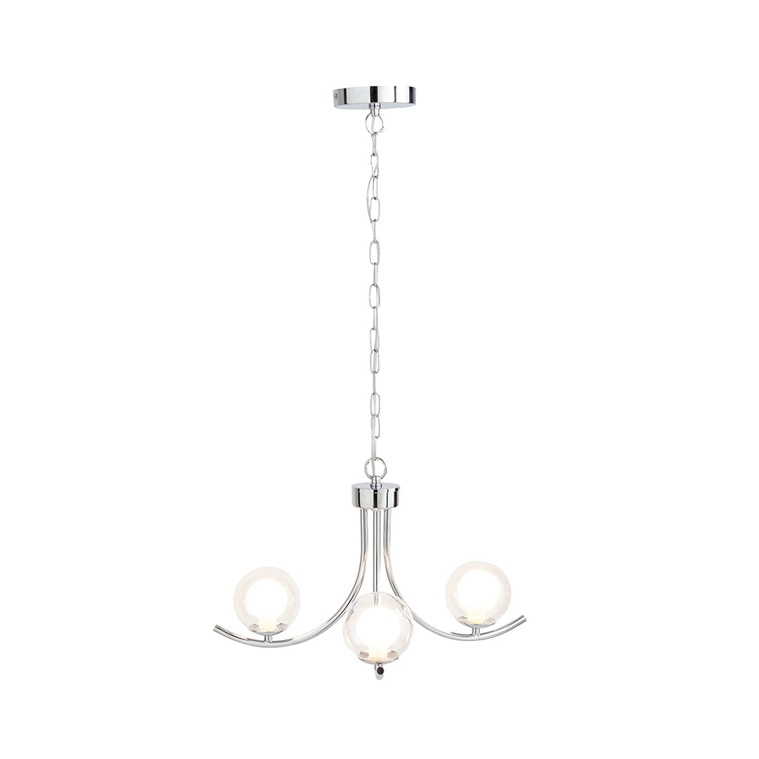 Pagazzi Jimena 3 Light Polished Chrome Pendant Ceiling Light