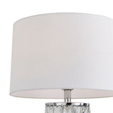 Pagazzi Indus Jewelled Cylinder Off White Table Lamp