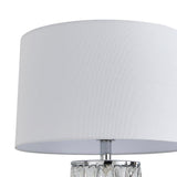 Pagazzi Indus Jewelled Cylinder Off White Table Lamp
