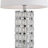 Pagazzi Indus Jewelled Cylinder Off White Table Lamp