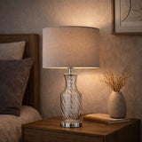 Pagazzi Rigl Twist Grey Glass Table Lamp
