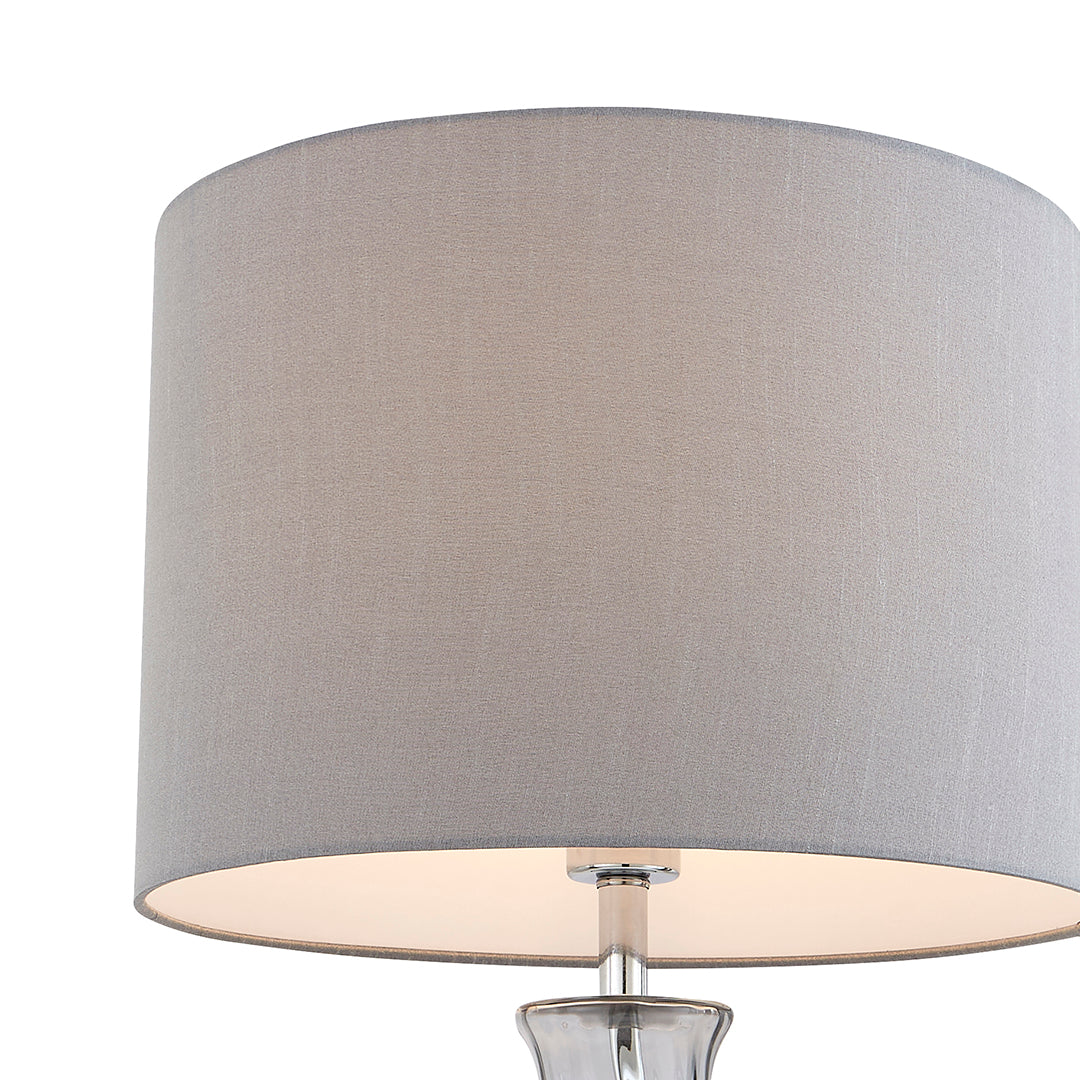 Pagazzi Rigl Twist Grey Glass Table Lamp
